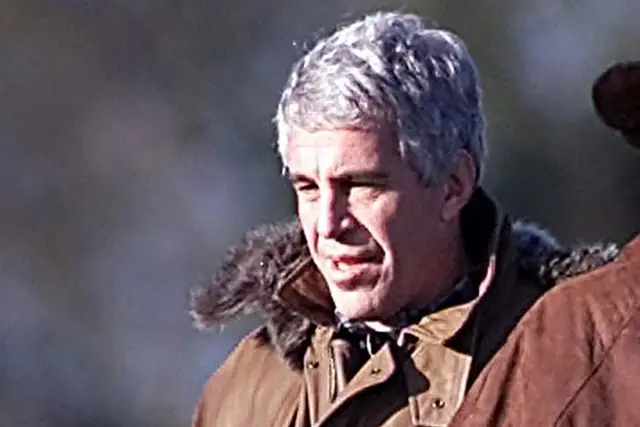 Jeffrey Epstein in 2000, at a pheasant shoot with Prince Andrew in Britain